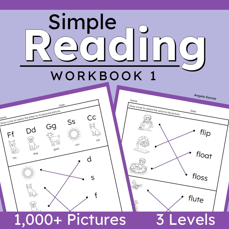 beginning reading workbook for kindergarten