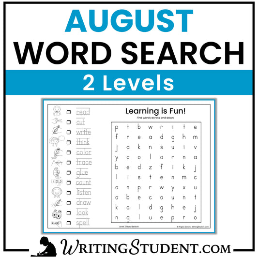 Easy Back to School Word Search Puzzles Free Printable PDF