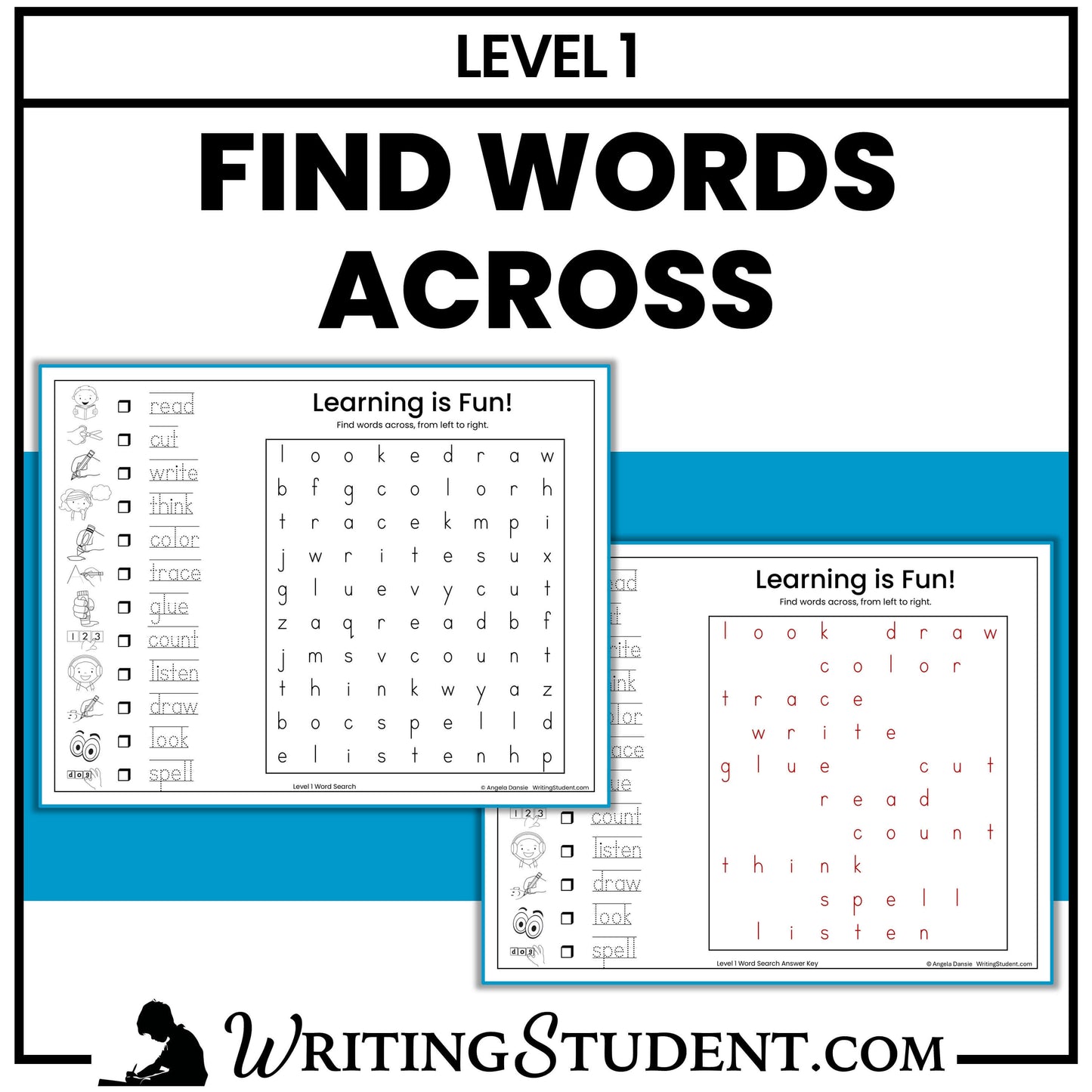 First Day of School Word Search for August