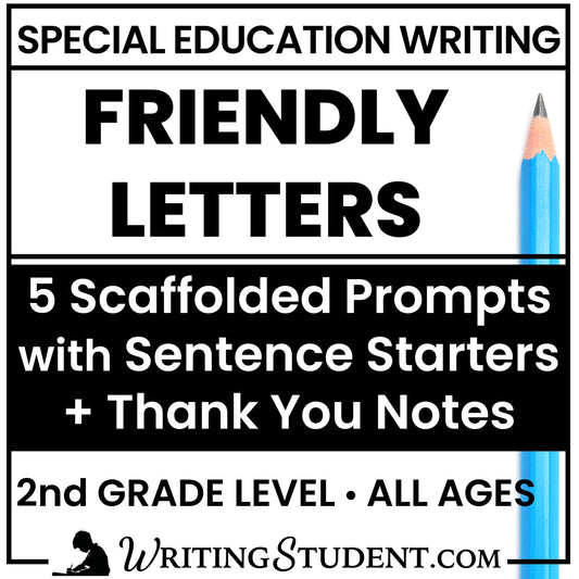 friendly letters and thank you notes for second grade and special education