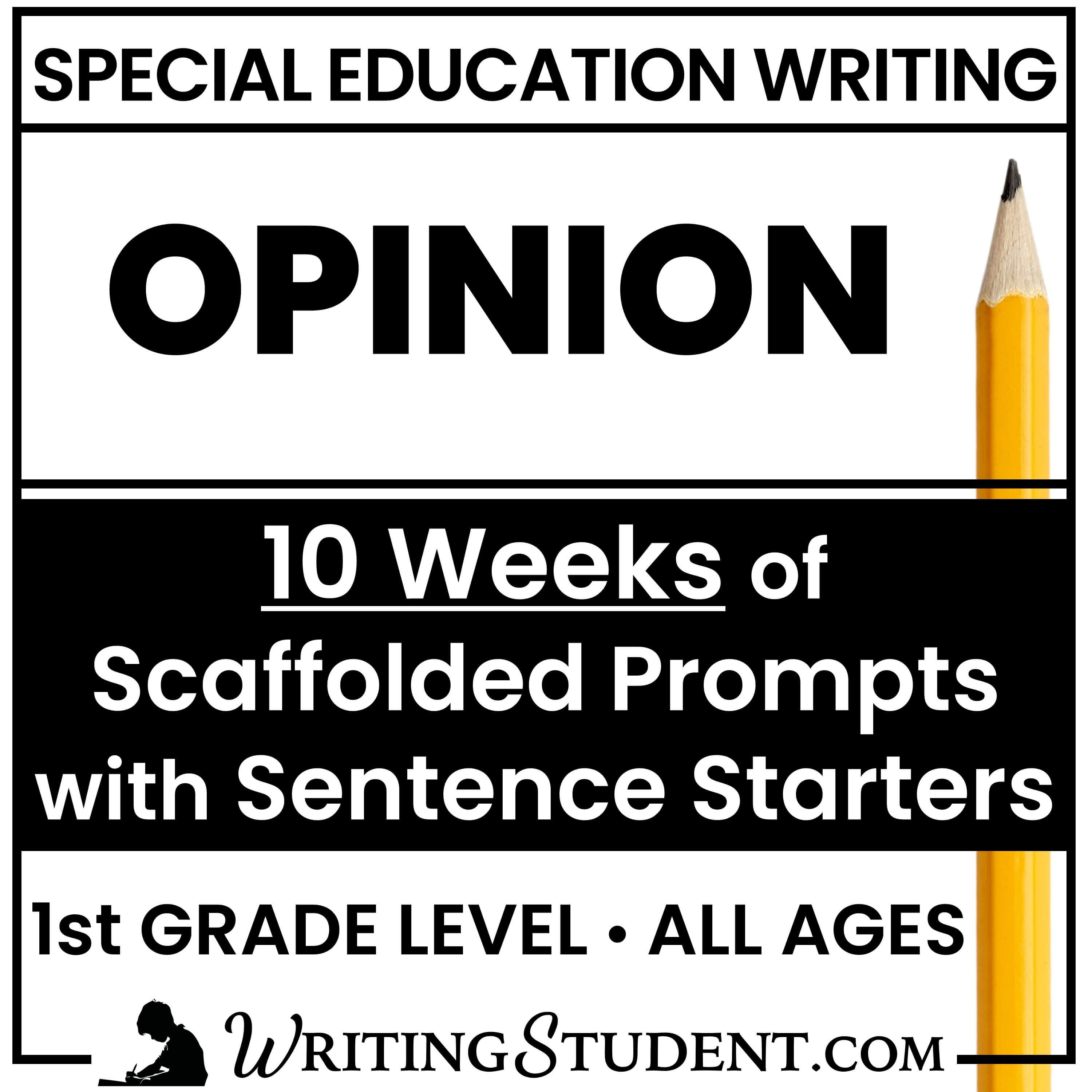 Opinion Writing 1st Grade - Prompts, Examples, Graphic Organizers, Sen