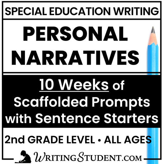 personal narrative writing for second grade and special education